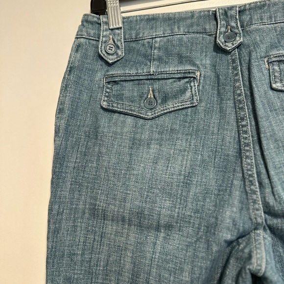 NWOT Women’s Sz: 6 FOJ Wide Leg Sailor Pant Jeans. Cuffed Wide Hem. Medium Wash - Picture 16 of 16